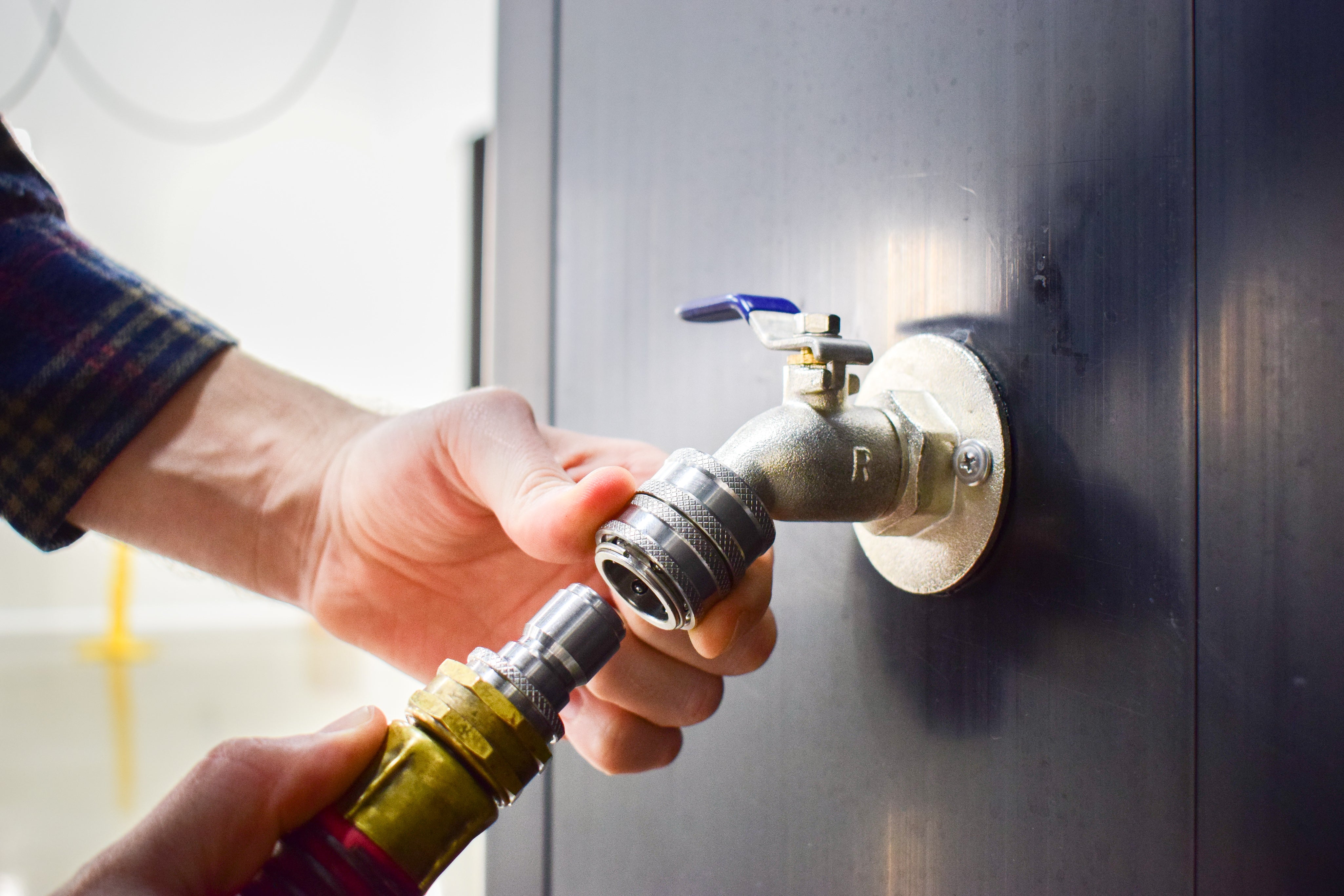 water spigot with fitting