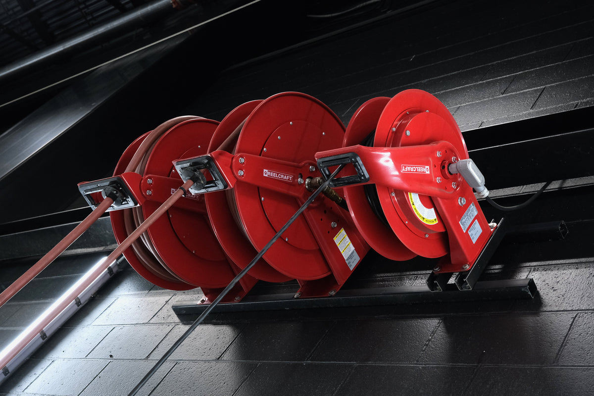 Reels on wall