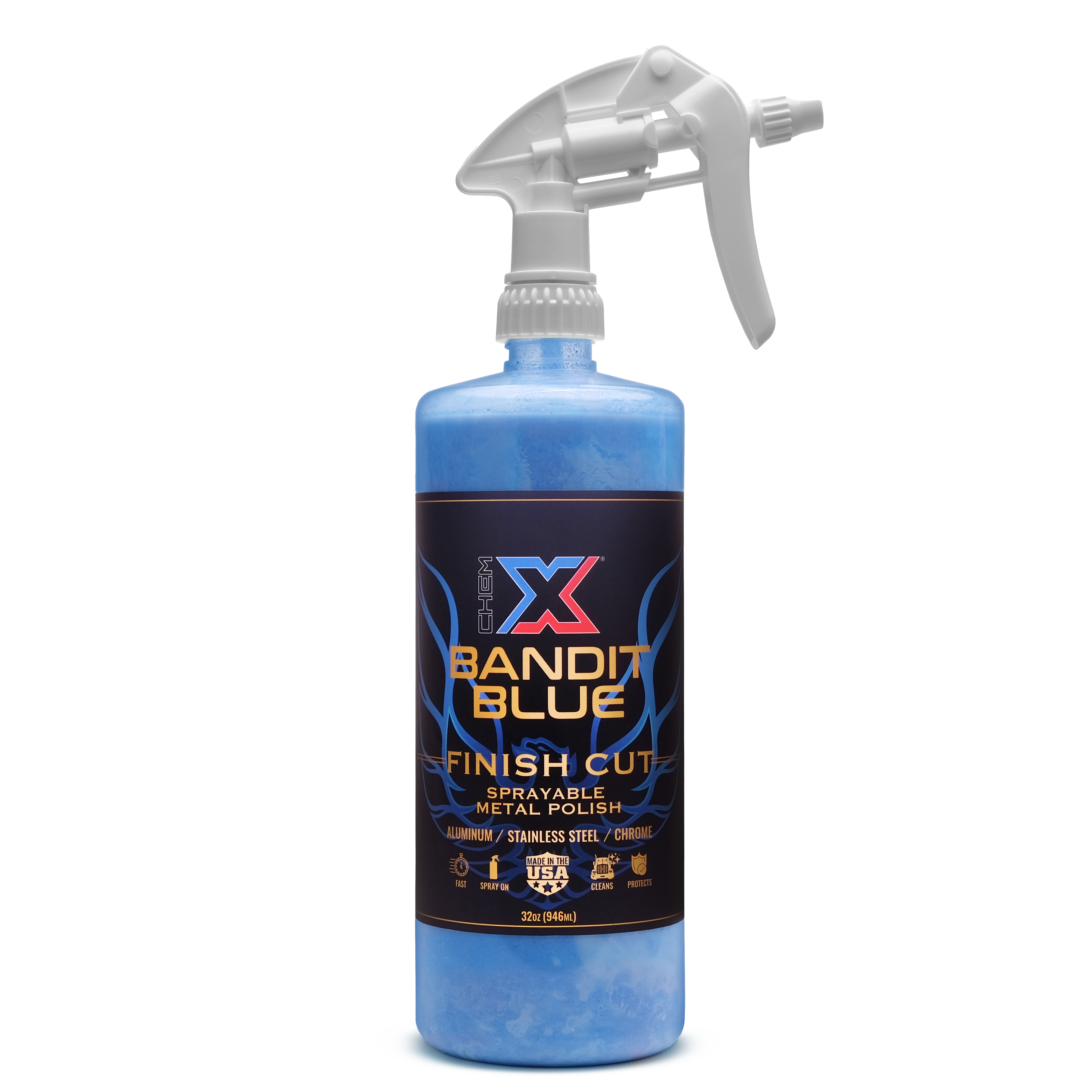 Bandit Blue: Finish Cut Sprayable Metal Polish - Chem-X