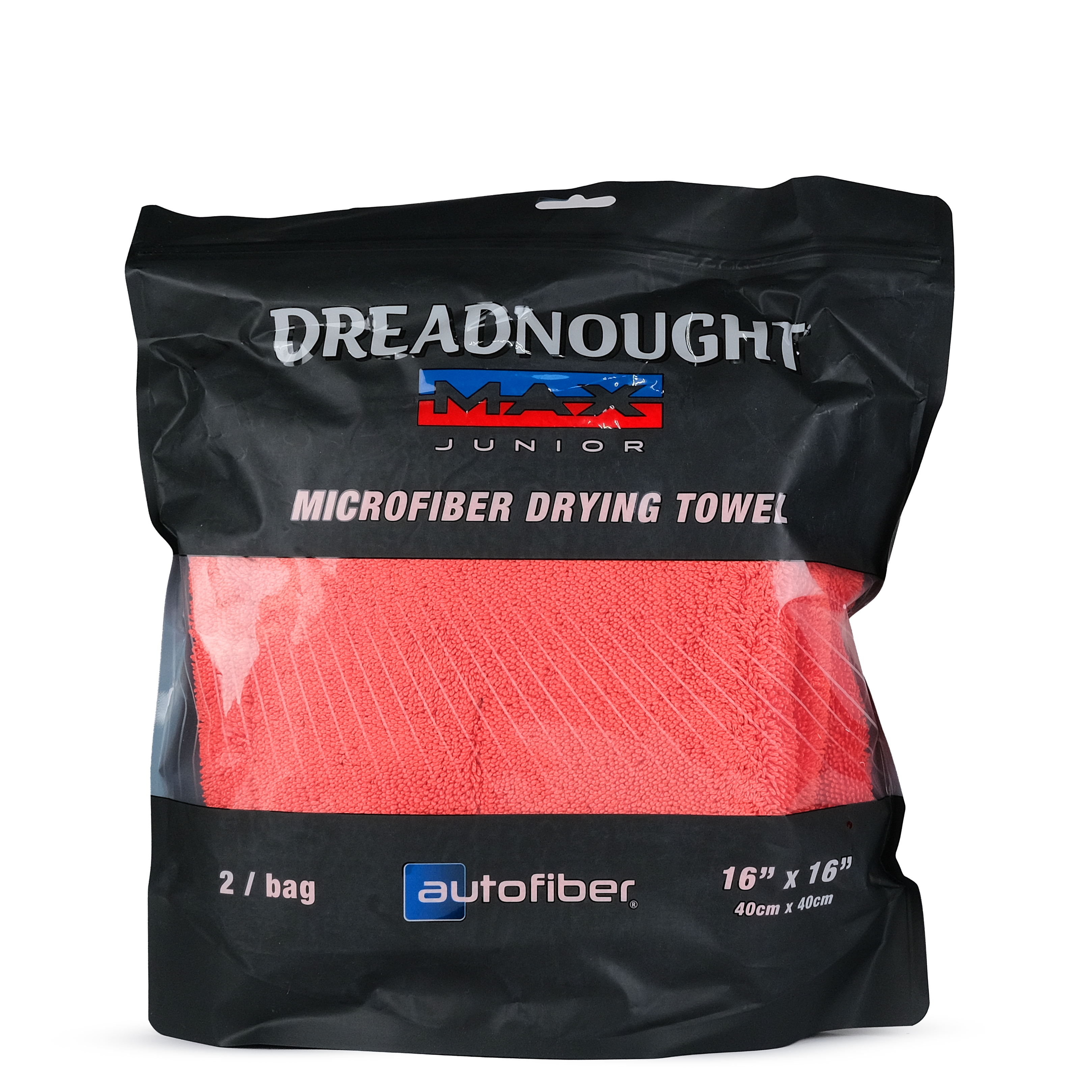 Autofiber Dreadnought MAX Jr. Drying Towel: 2 Pack, 1400GSM, 16" x 16" - Chem-X