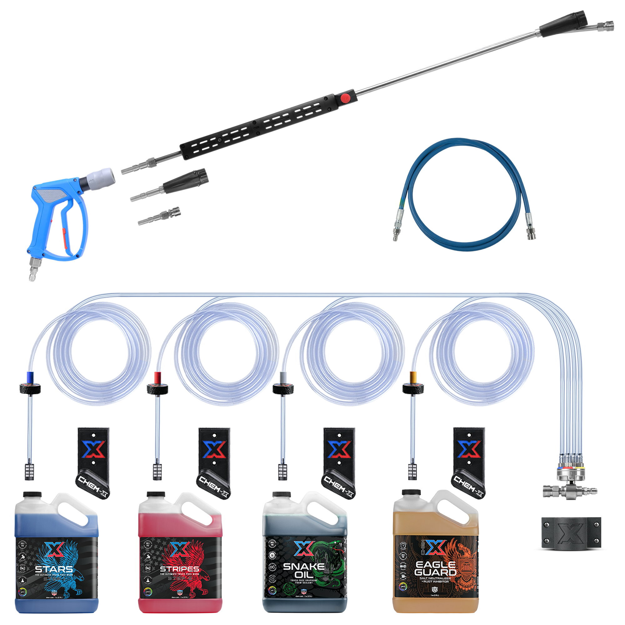 X4 Foam Injector Kit: 4 Soaps + 44