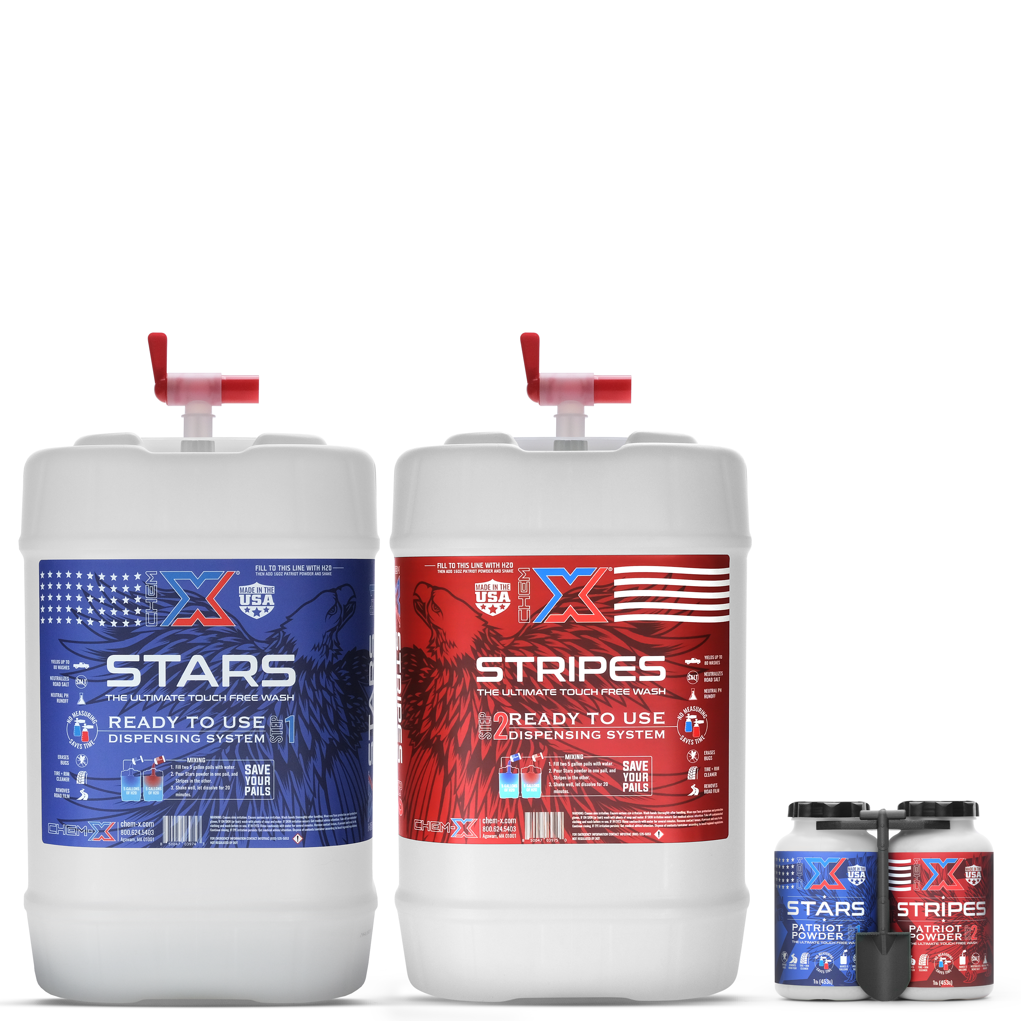 Stars + Stripes Patriot Powder: The Ultimate Touch Free Vehicle Wash - Chem-X