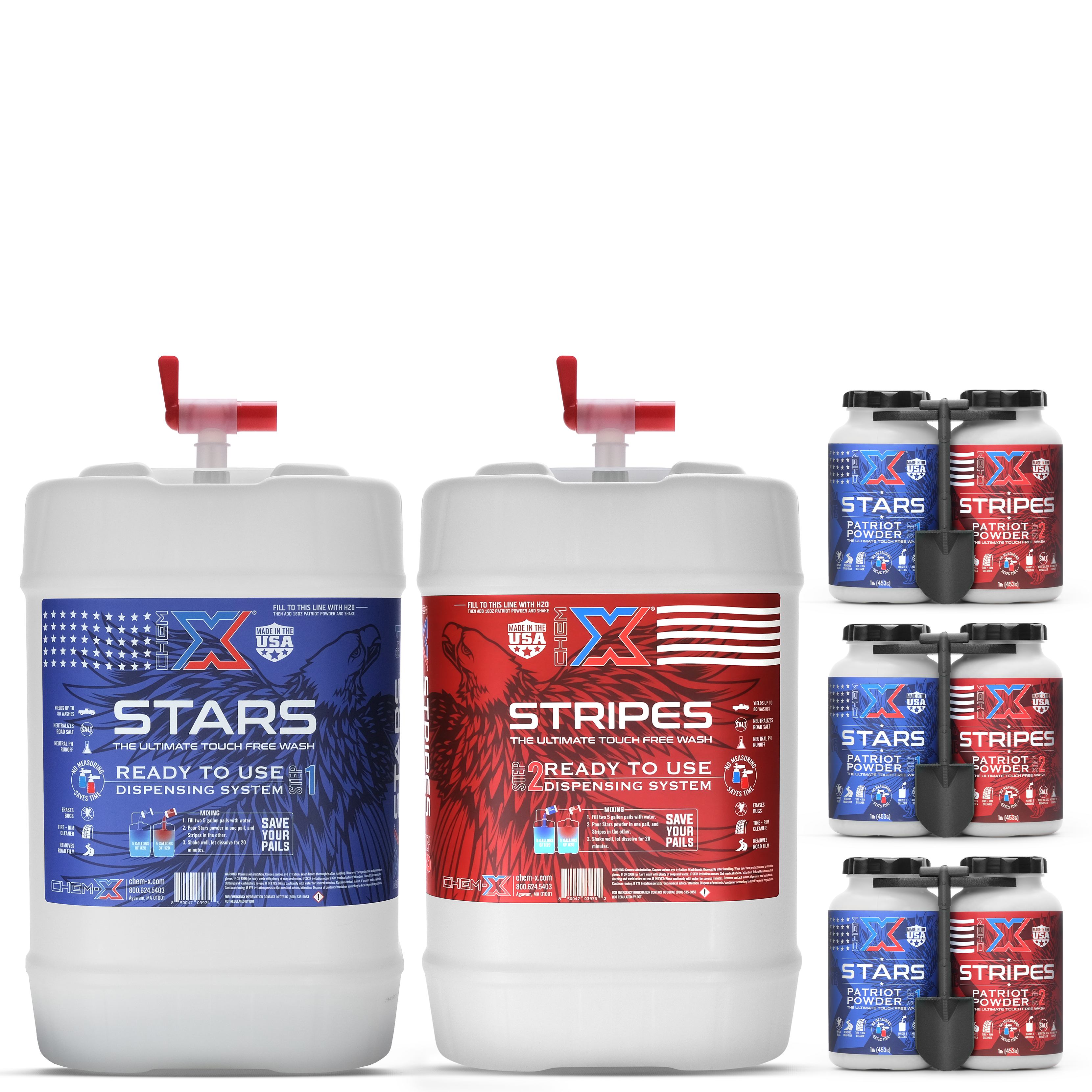 Stars + Stripes Patriot Powder: The Ultimate Touch Free Vehicle Wash - Chem-X