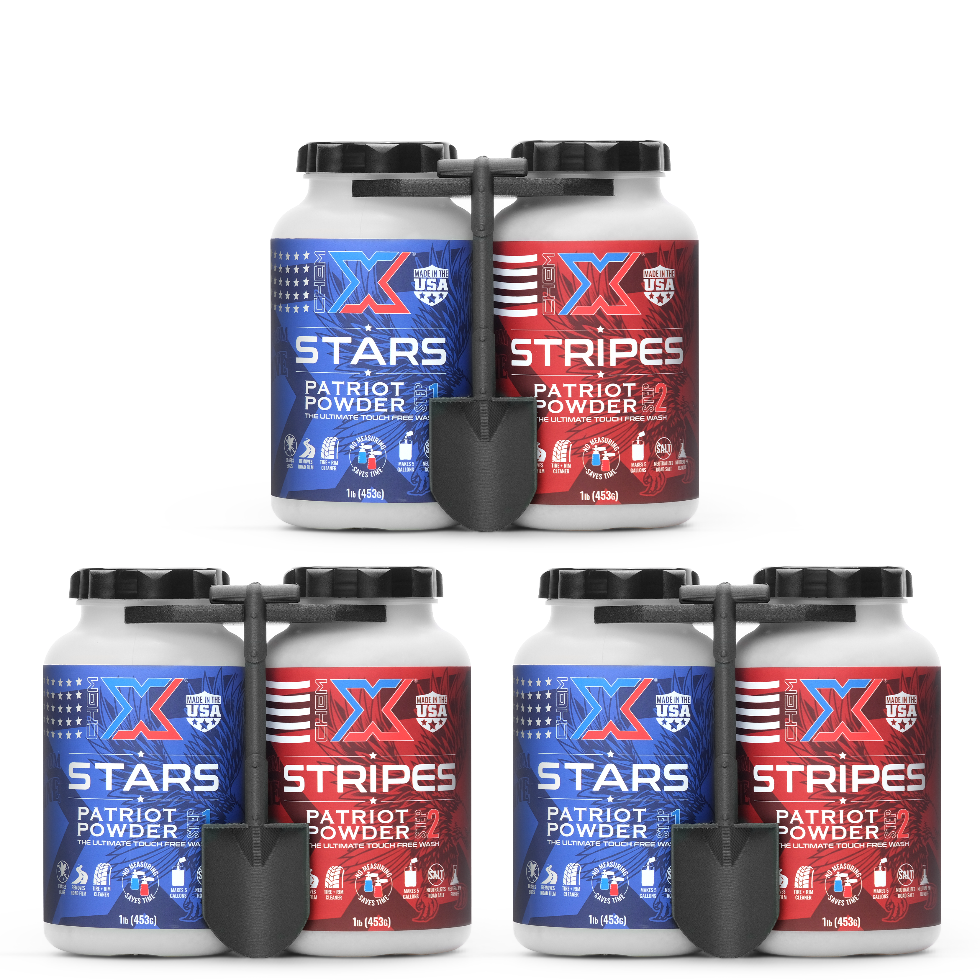 Stars + Stripes Patriot Powder: The Ultimate Touch Free Vehicle Wash - Chem-X