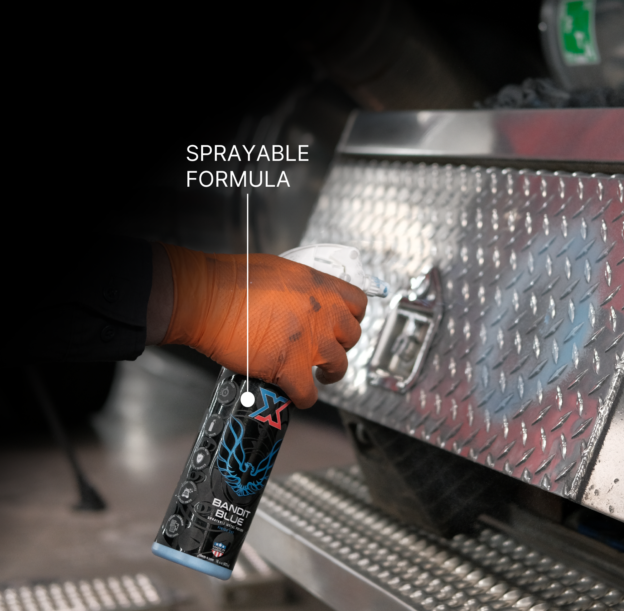 Bandit Blue: Finish Cut Sprayable Metal Polish