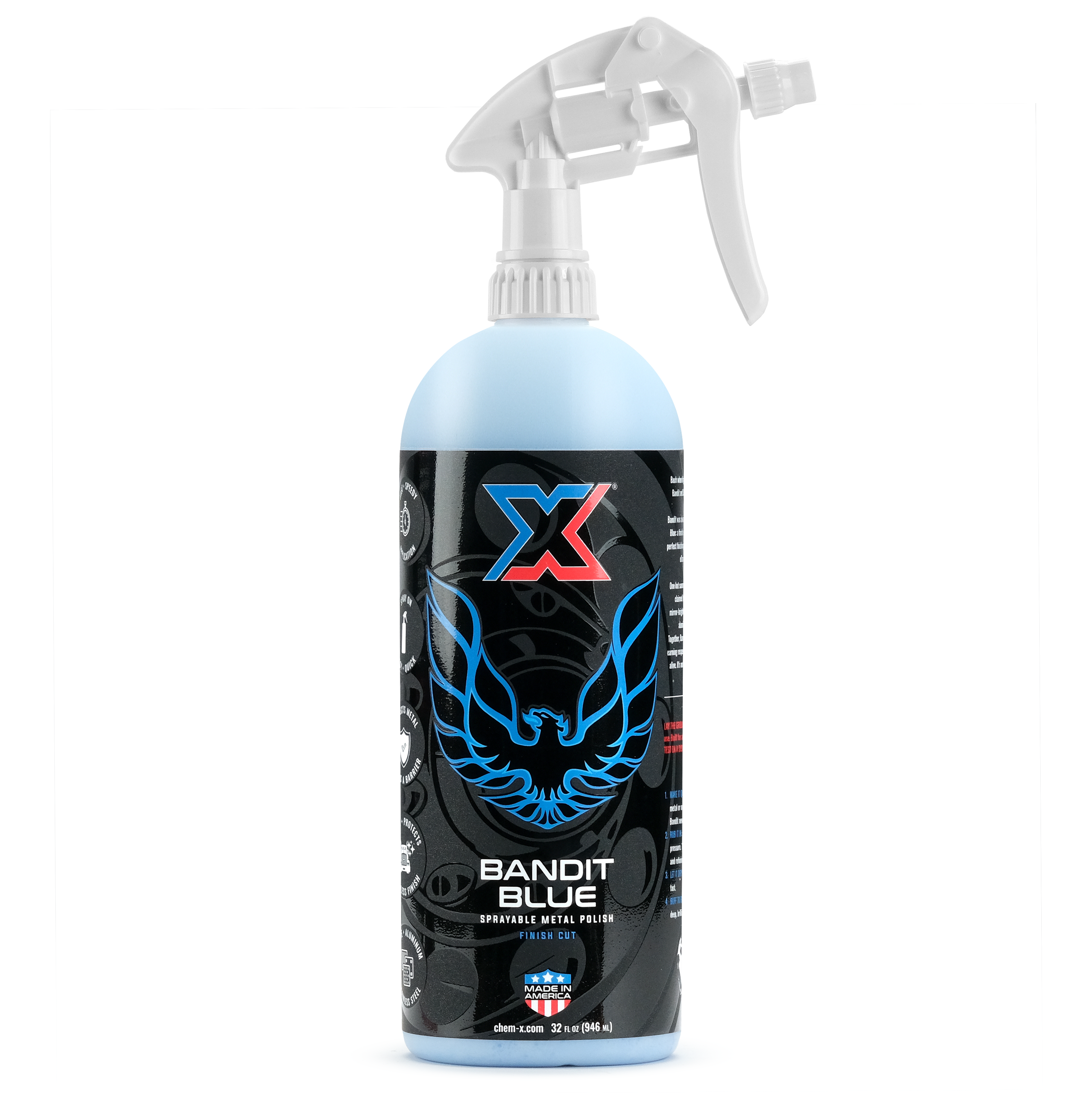 Bandit Blue: Finish Cut Sprayable Metal Polish - Chem-X