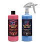 Smokey Red and Bandit Blue: Heavy Cut and Finish Cut Sprayable Metal Polish With 1.1cc Trigger Sprayer - Chem-X