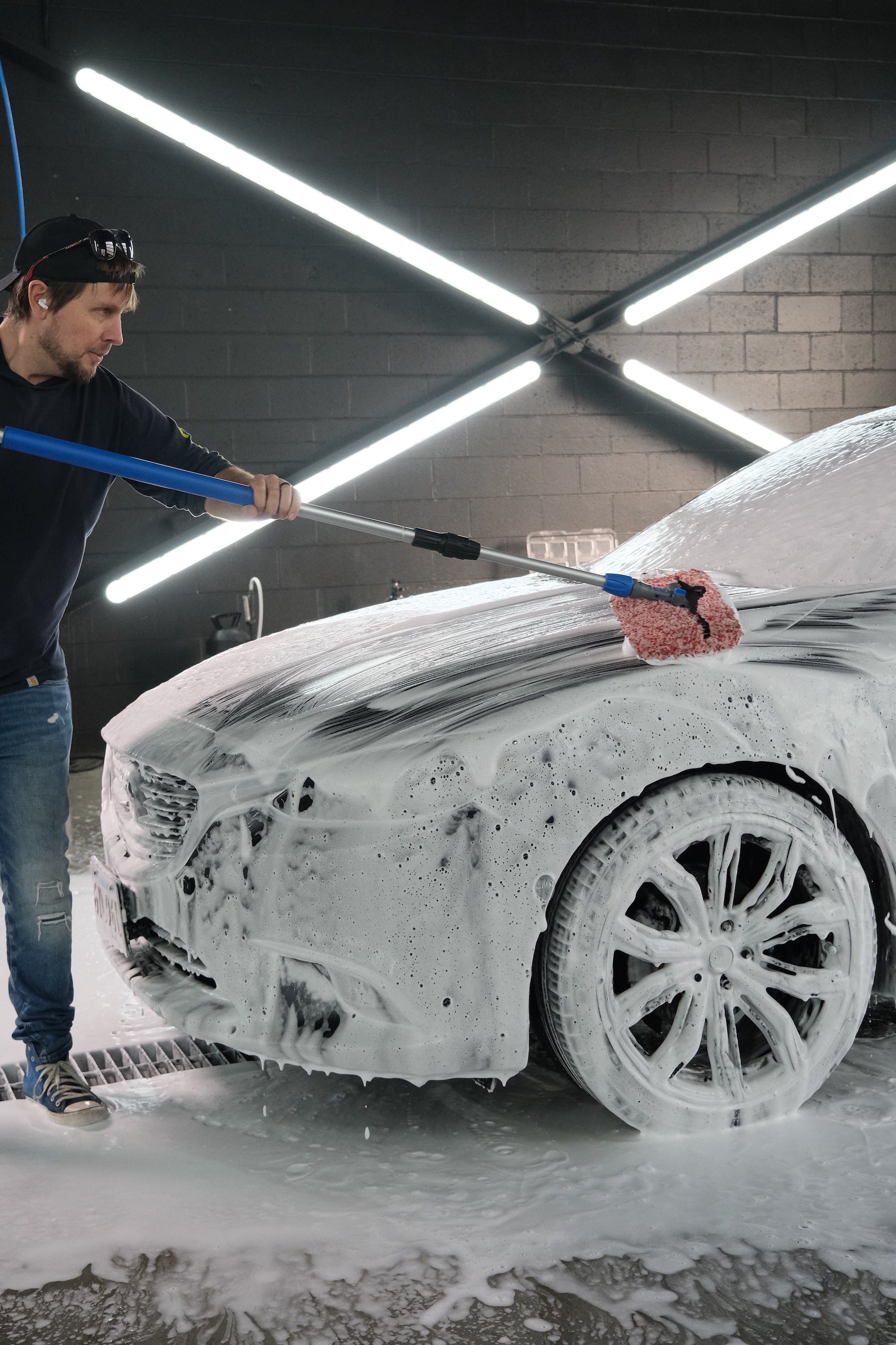 Autofiber Mitt on a Stick Pro+ 2-Piece Telescoping Pole (42" to 72") - Chem-X