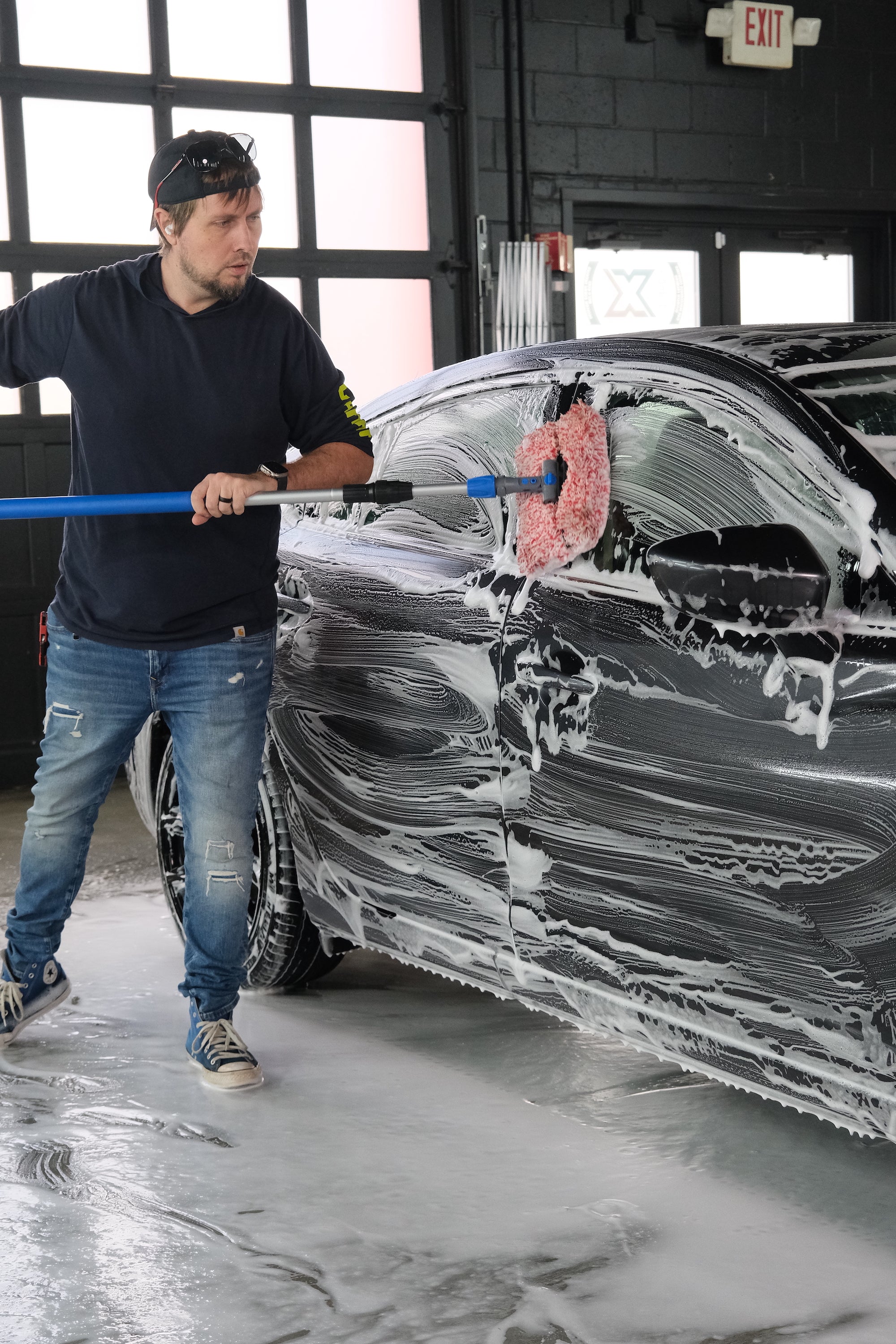 Autofiber Mitt on a Stick Pro+ 2-Piece Telescoping Pole (42" to 72") - Chem-X