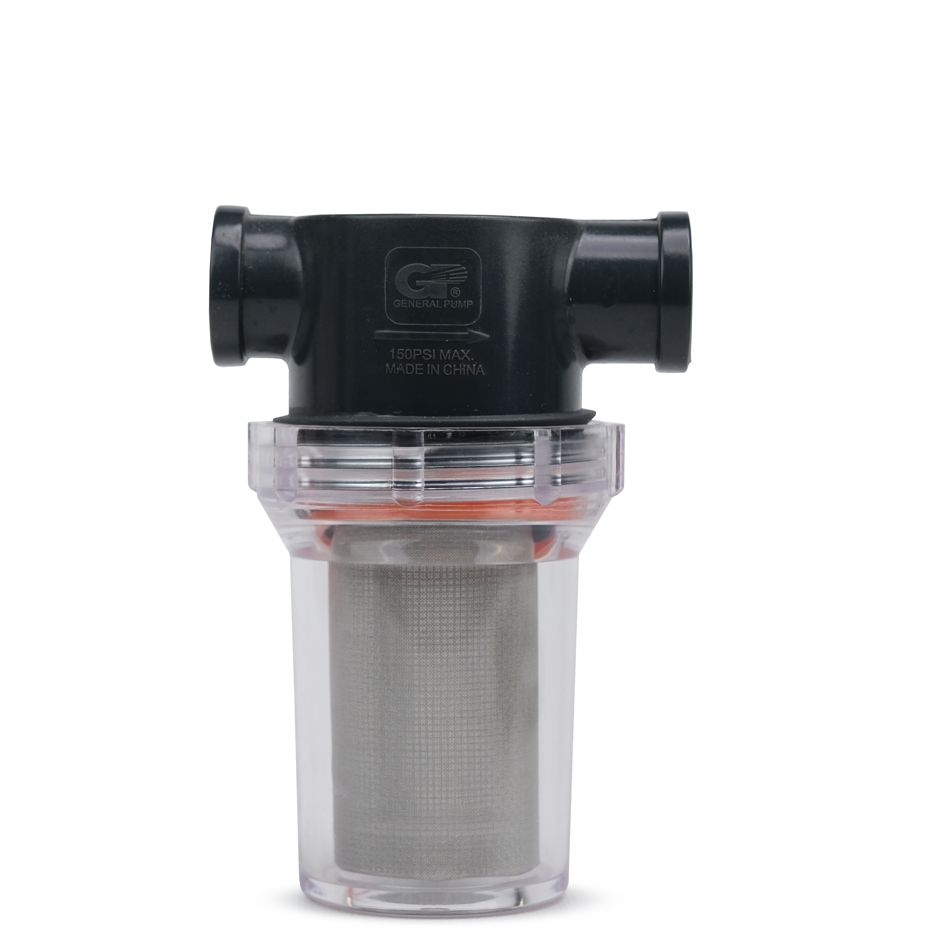 General Pump Clear Bowl Filter w/ Stainless 80 Mesh Screen (1/2" NPT) - Chem-X