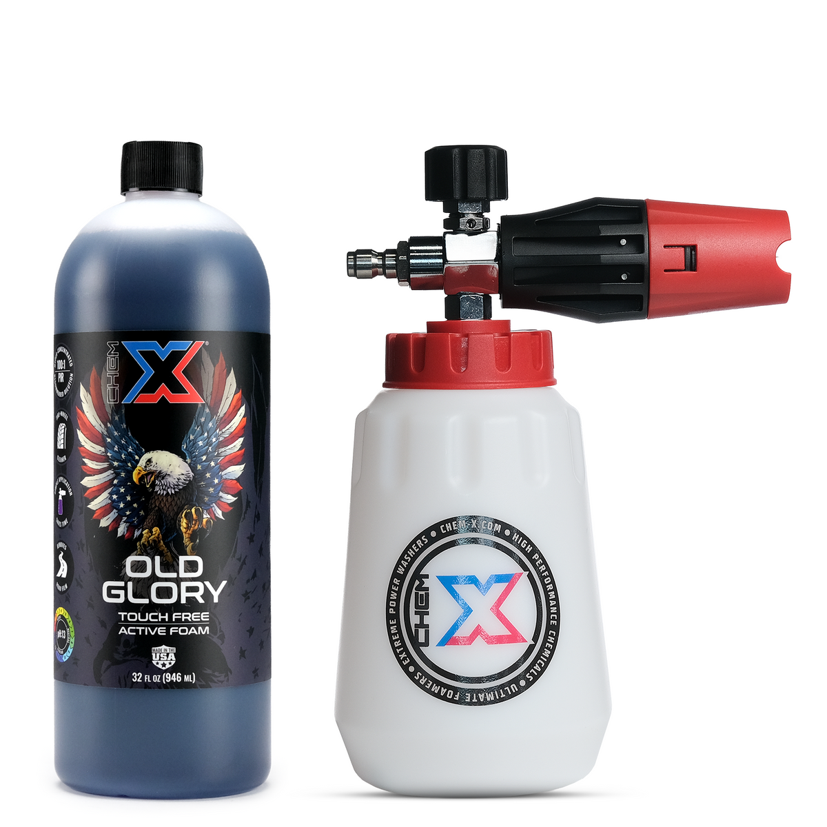 Old Glory: Touch Free Active Foam Vehicle Wash Chrome Cannon Kit