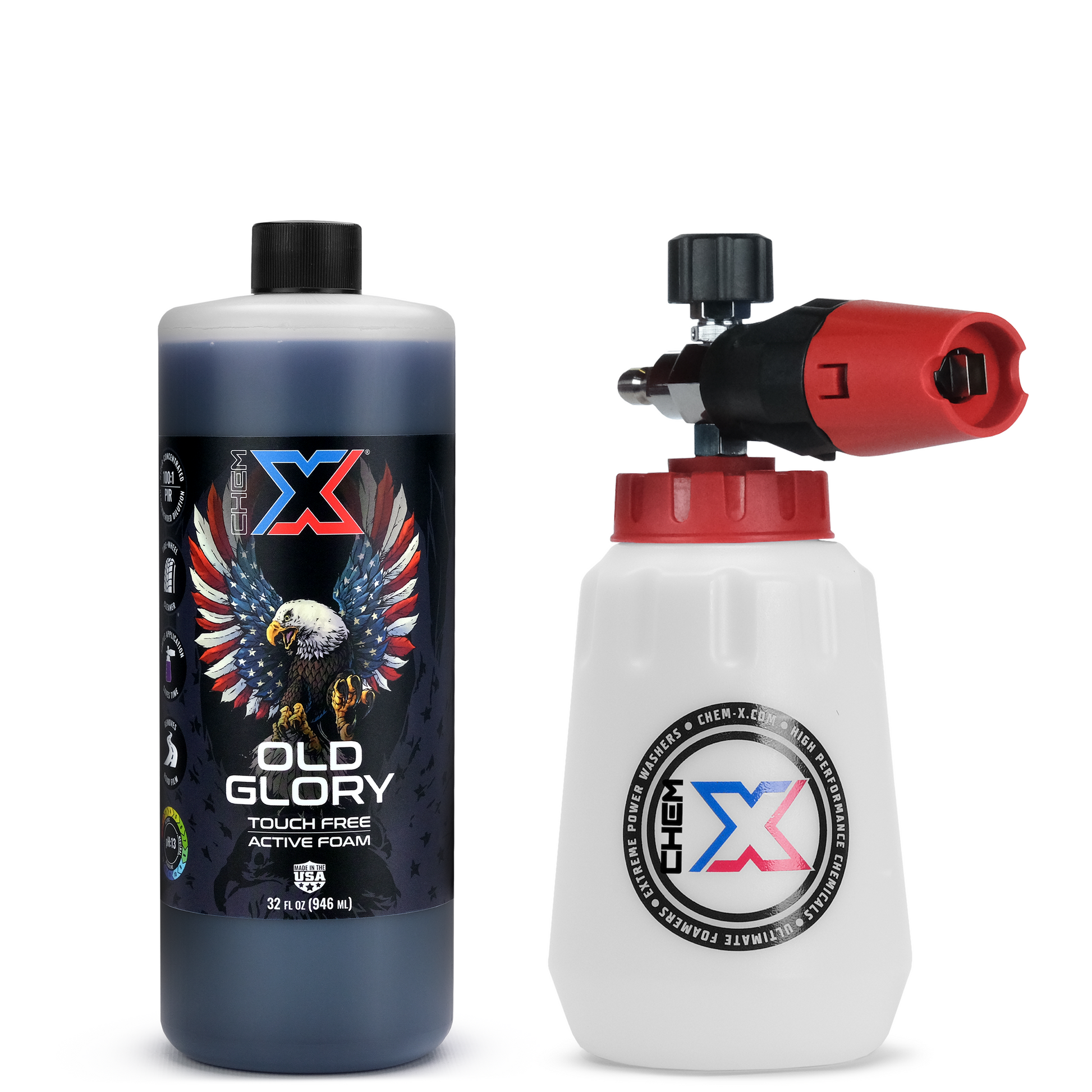 Old Glory: Touch Free Active Foam Vehicle Wash Foam Cannon Kit - Chem-X