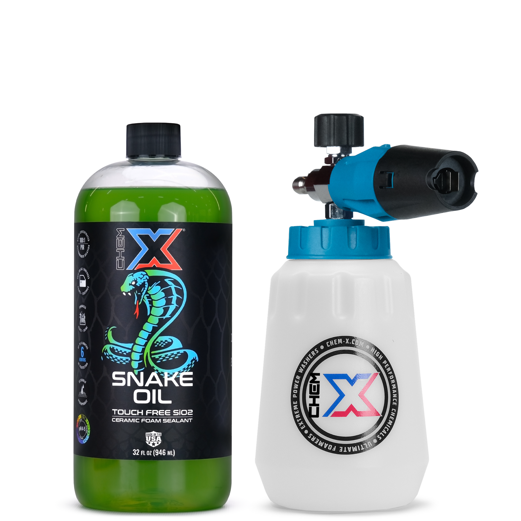 Snake Oil: No-Touch Sio2 Ceramic Vehicle Sealant Foam Cannon Kit - Chem-X