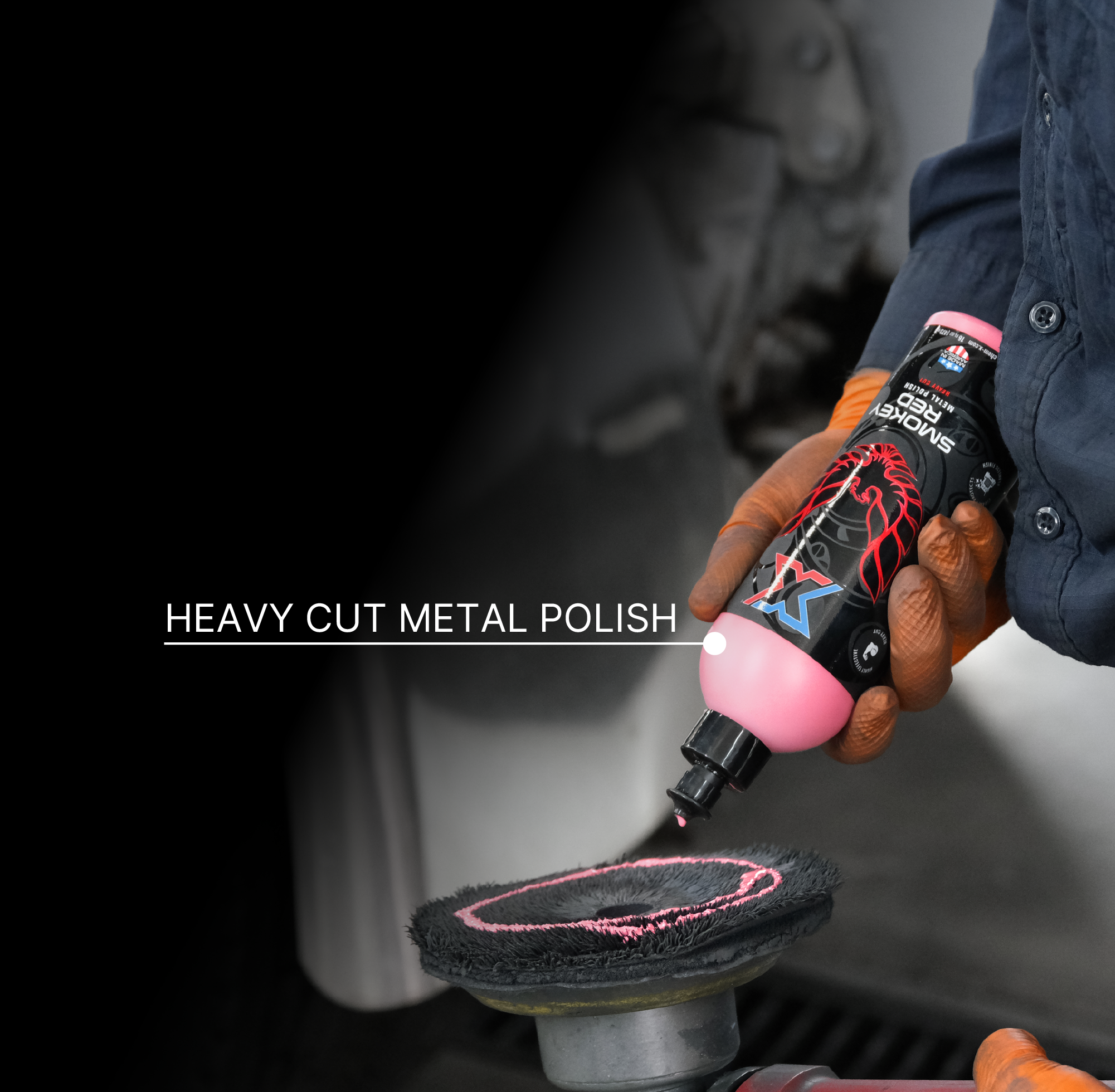 Smokey Red: Heavy Cut Metal Polish