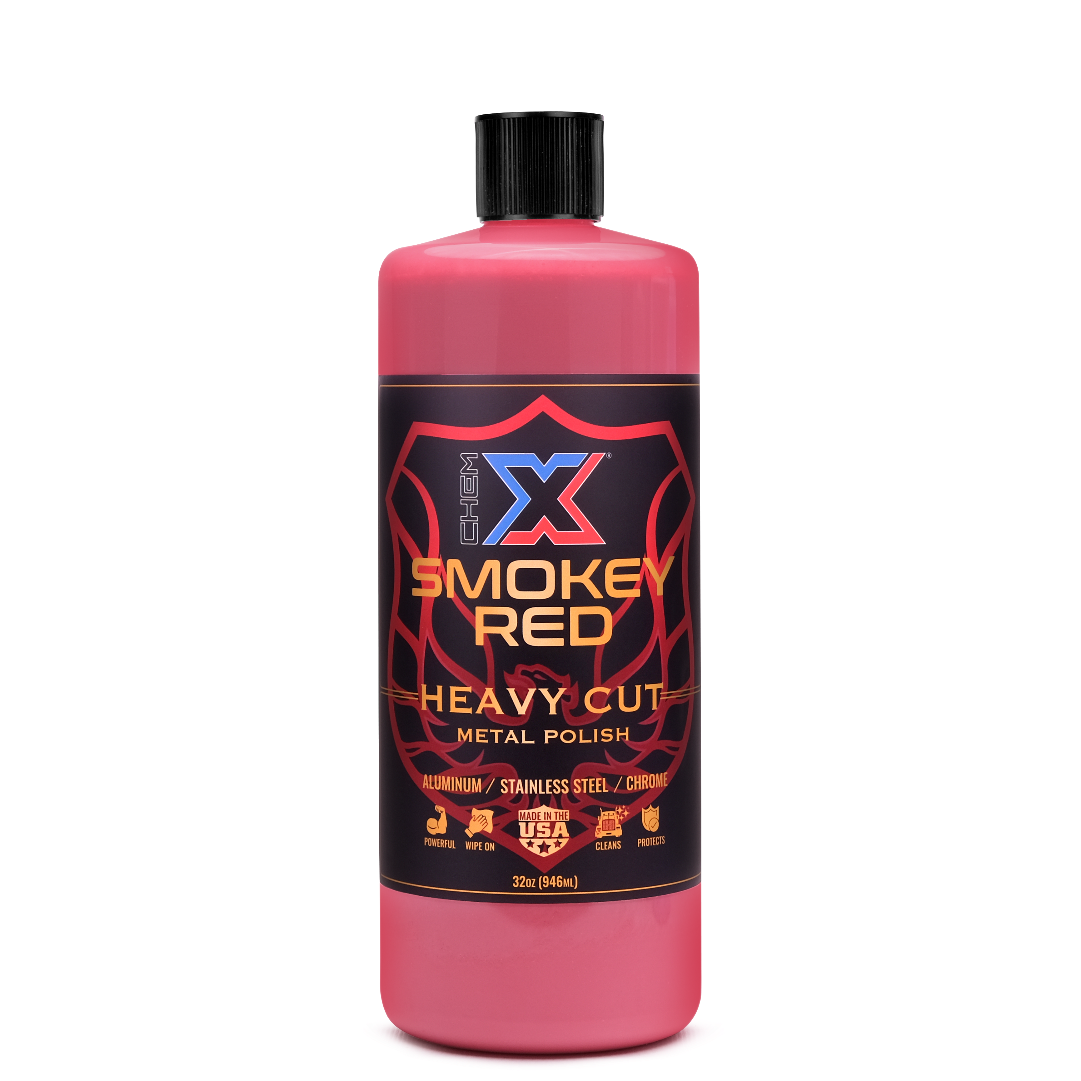 Smokey Red: Heavy Cut Metal Polish - Chem-X