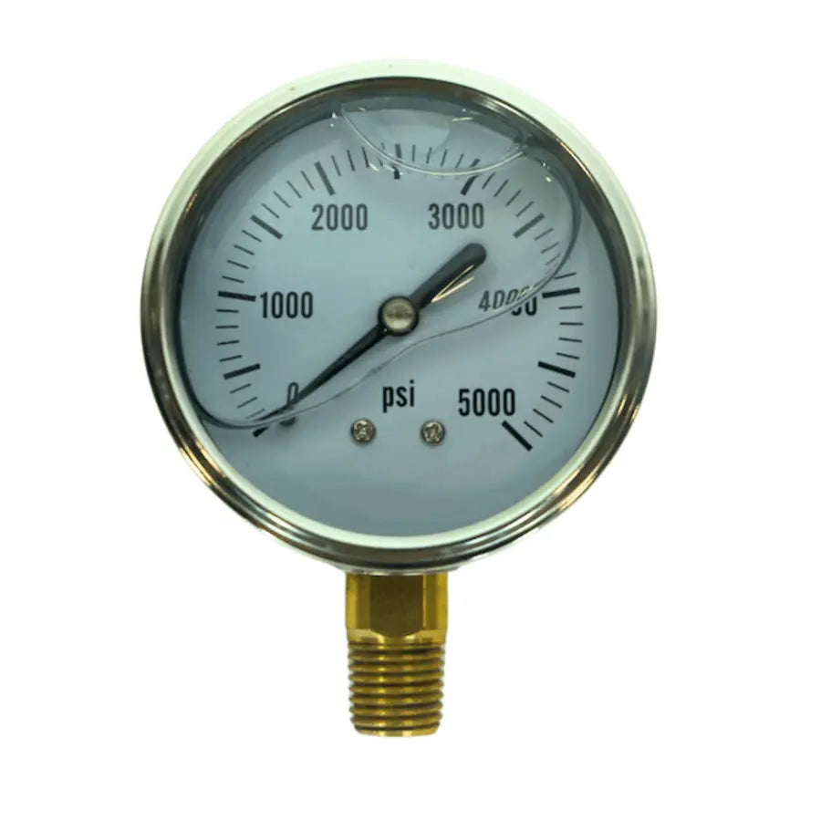 MTM Hydro Bottom Mount Pressure Gauge: 5,000 PSI - Chem-X