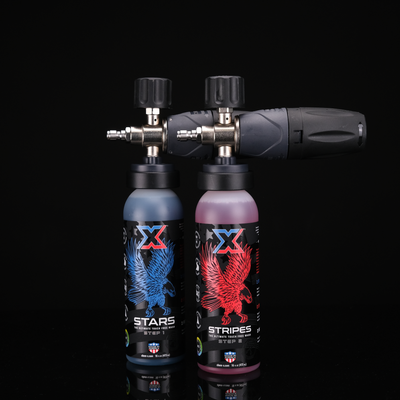 Two Step Foam + Clean Kit: Stars + Stripes with Two Freedom Foam Cannons