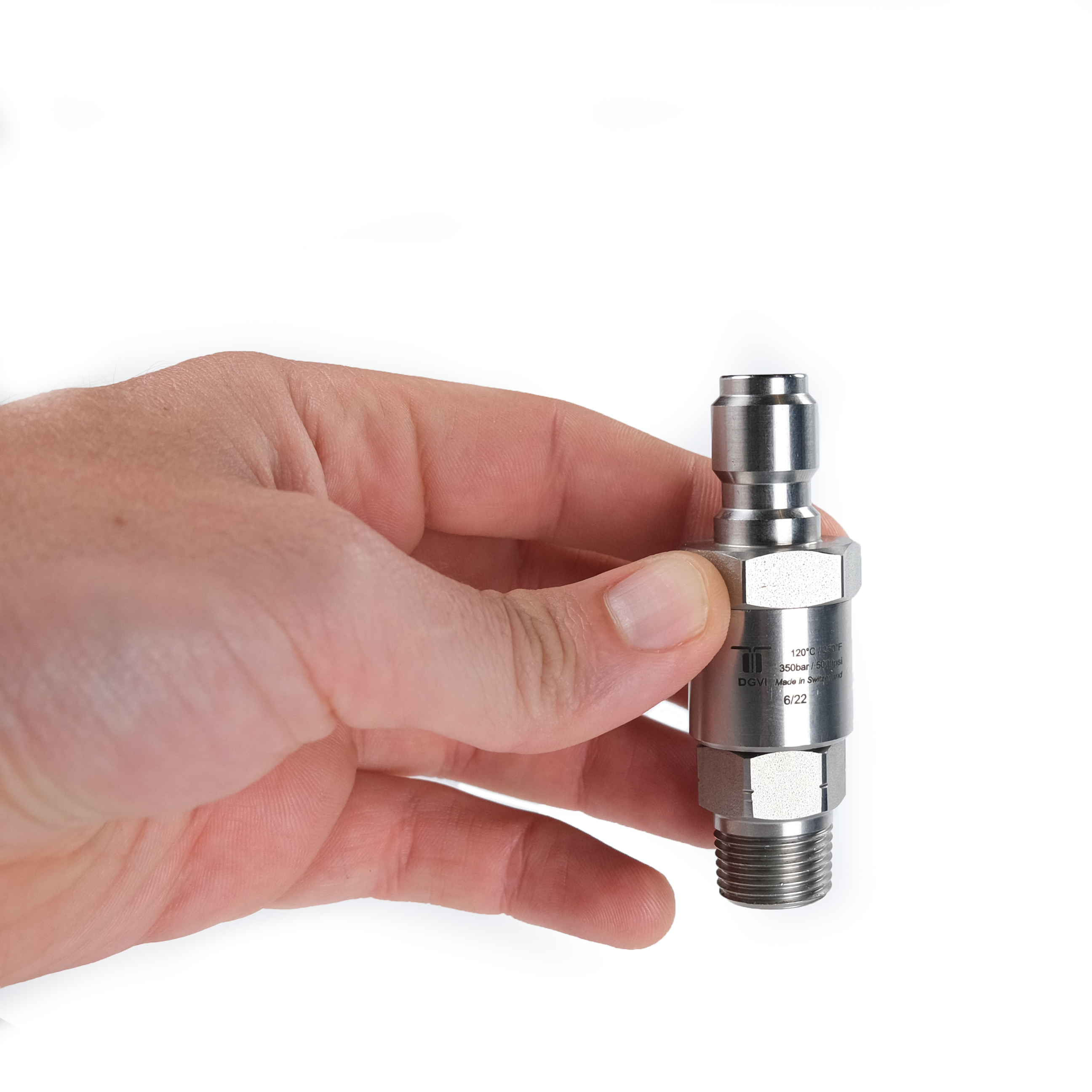 Mosmatic DGVI Inline Swivel with Integrated 3/8" QC Plug - Chem-X
