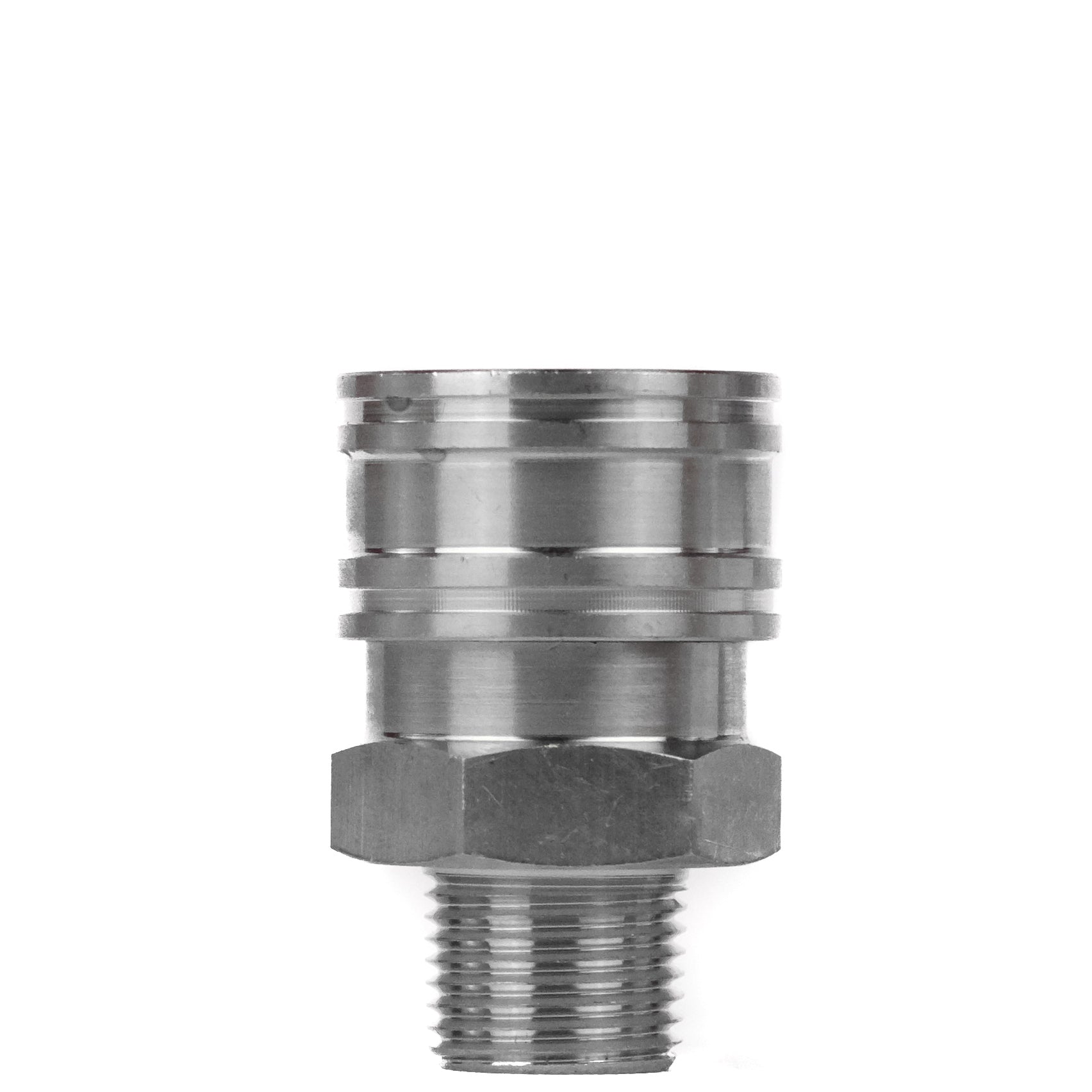 3/8" Male Thread QC Coupler - Stainless - Chem-X