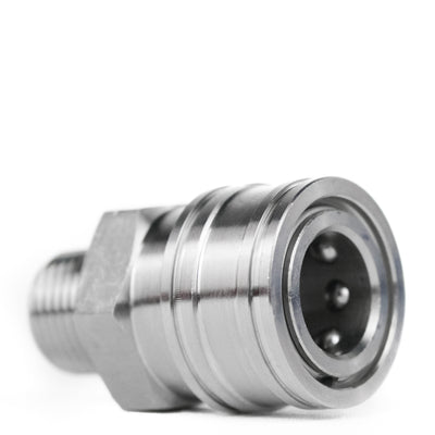 3/8" Male Thread QC Coupler - Stainless - Chem-X