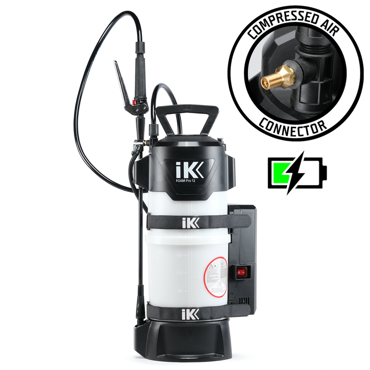 iK E Foam Pro 12 with Battery Powered Air Compressor (Foaming)