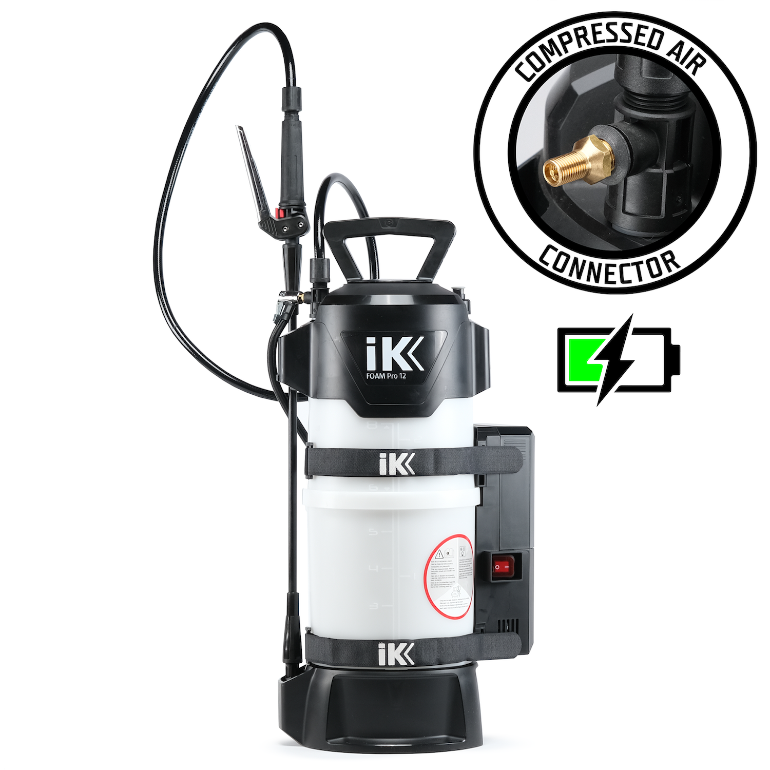 iK E Foam Pro 12 with Battery Powered Air Compressor - Chem-X