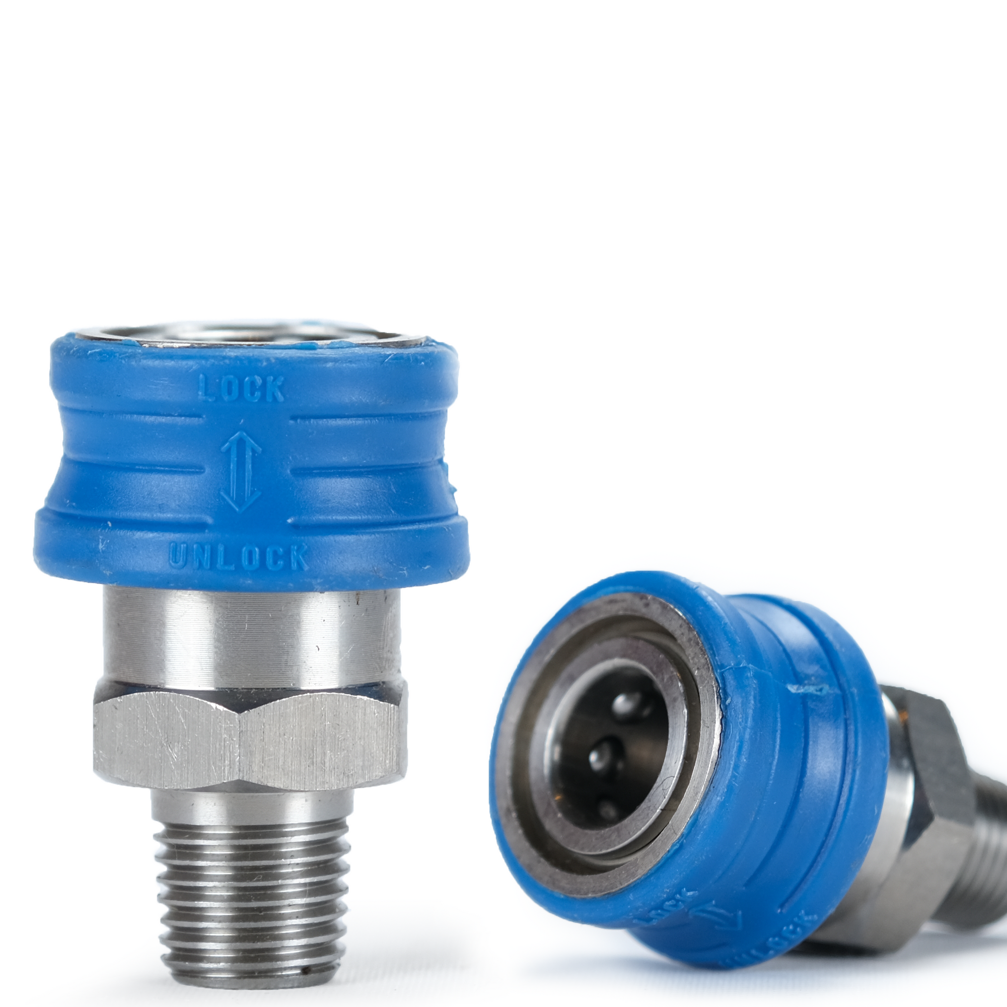 QC Coupler with Comfort Grip: 1/4" Male NPT Stainless