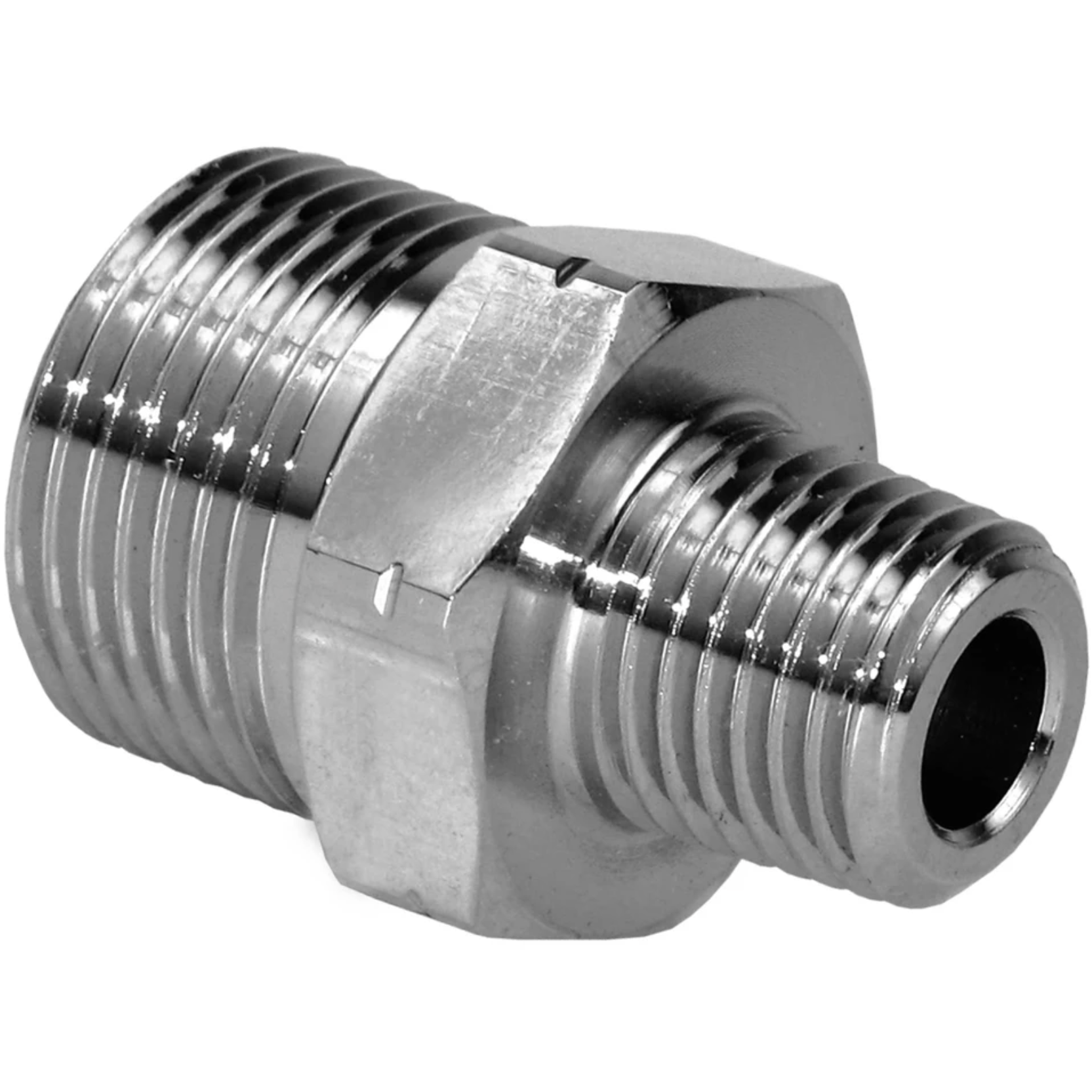 Mosmatic fitting VER 7000 psi brass nickel NPT 3/8inNPTF to Male G1/4inM 51.129 - Chem-X