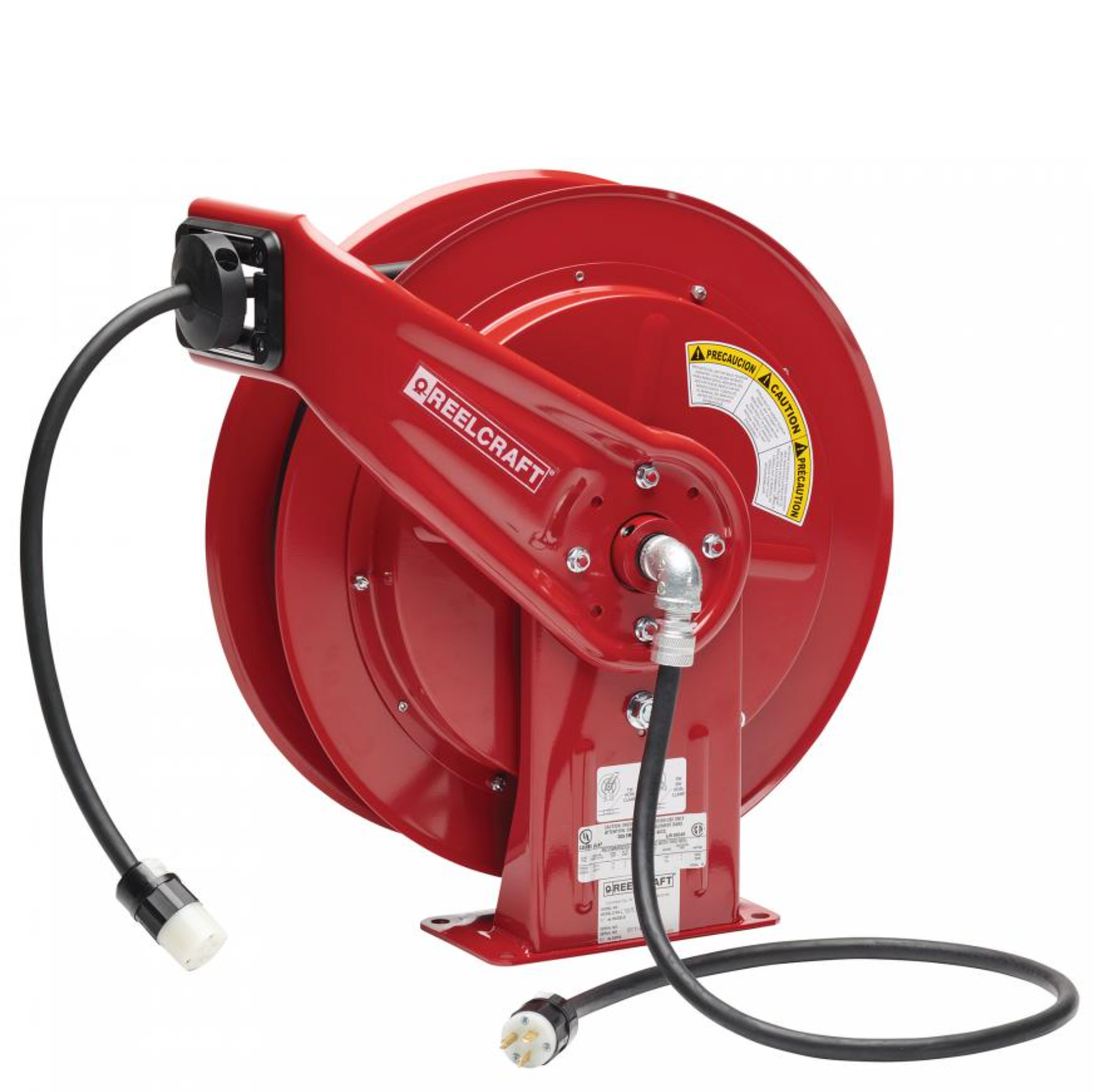 Reelcraft Electric Cord Reel With Cord (L 70075 123 3A – 12/3 75 ft. Heavy Duty Single Receptacle Power Cord Reel) - Chem-X